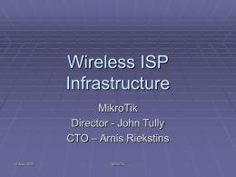 Wireless ISP Infrastructure