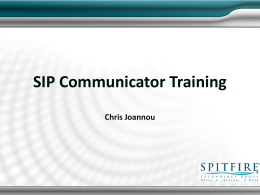 SIP Communicator Training