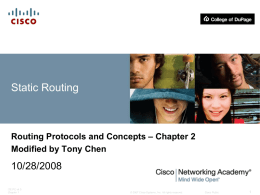 Static Routing - Home
