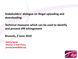 IFPI: Technical measures which can be used to identify and