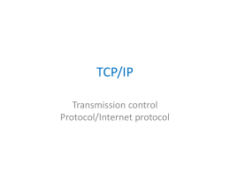 TCP/IP - Western Connecticut State University