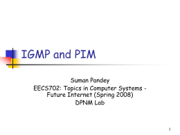 IGMP and PIM - Pohang University of Science and Technology