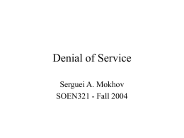 Denial of Service - Concordia University