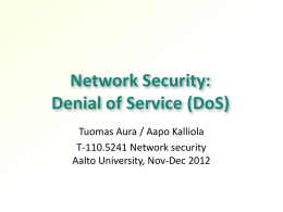 Network security - Aalto University