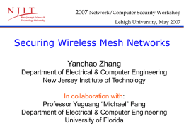 Securing Wireless Mesh Networks - WiNS Lab