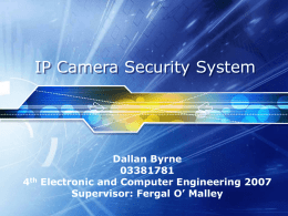 IP Camera Security System - National University of Ireland