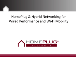 HomePlug Ecosystem and Market Overview