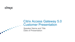Citrix PowerPoint Master (Widescreen) April 2007