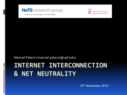 Internet interconnection - Pompeu Fabra University