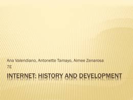 Internet: History and Development