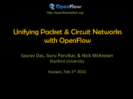 A Simple Unified Control Plane for Packet and Circuit Networks