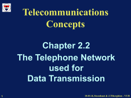 Telecommunications Concepts - ETRO