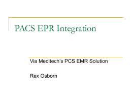 PACS EPR Integration