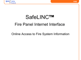 SafeLINC Fire Panel Internet Interface