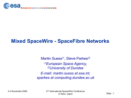 Mixed SpaceWire - SpaceFibre Networks