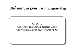 Advances in Concurrent Engineering