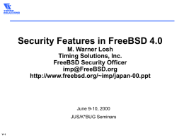 New Security Features in FreeBSD 4.0