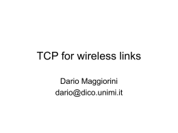 TCP for wireless links