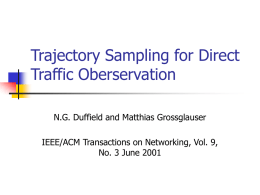 Trajectory Sampling for Direct Traffic Oberservation