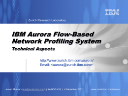 Network Profiling with AURORA