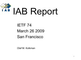 IAB Report - Internet Society