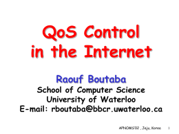 QoS Control in the Internet