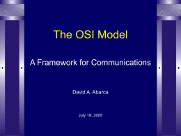 The OSI Model - DMC Cisco Networking Academy