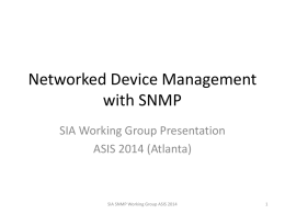 Network Device Management with SNMP