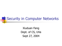 Security in Computer Network