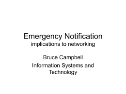 Emergency Notification implications to networking