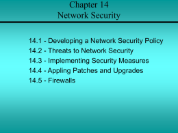 Chapter 14 Network Security - Northern Arizona University