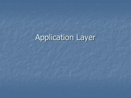 Week 2 Application Layer