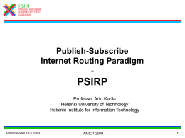 Publish-Subscribe Internet Routing Paradigm