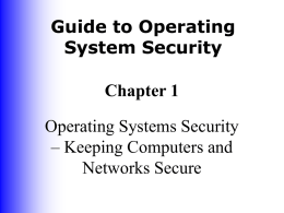 Guide to Operating System Security