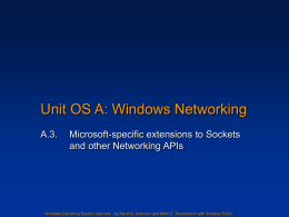 Unit OS 8: Background: Unix File Systems