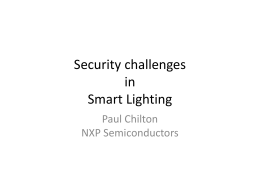 Security challenges in the lighting use case