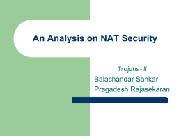 An Analysis on NAT Security