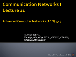 Advanced Computer Networks (ACN)