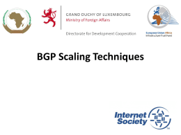 1 - BGP Scaling Techniques