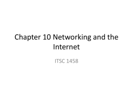 Chapter 10 Networking and the Internet