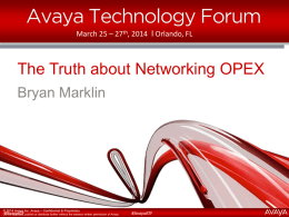 The Truth about Networking OPEX
