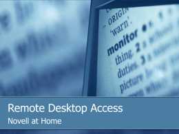 Remote Desktop Access