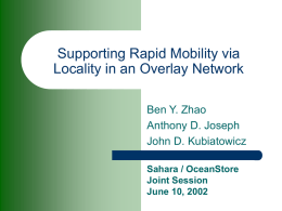 Locality-based Mobility and Fault