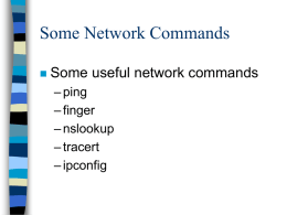 Some Network Commands - Texas Tech University