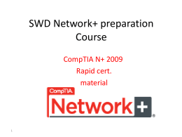 SWD Network+ preparation Course