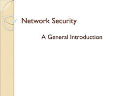Network Security - University of Northampton