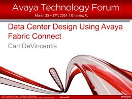 Data Center Design Using Avayas Fabric Connect