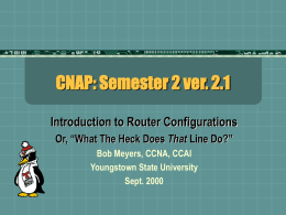 CNAP: Semester 2 ver. 2.1 - YSU Department of Computer