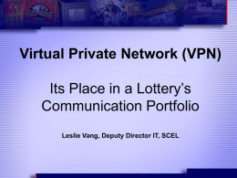 VPN communication network presentation to the South