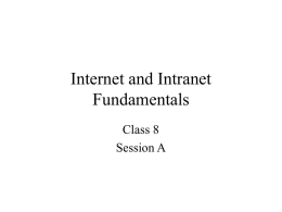 Internet and Intranet Fundamentals